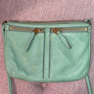 Green Leather Fossil Crossbody